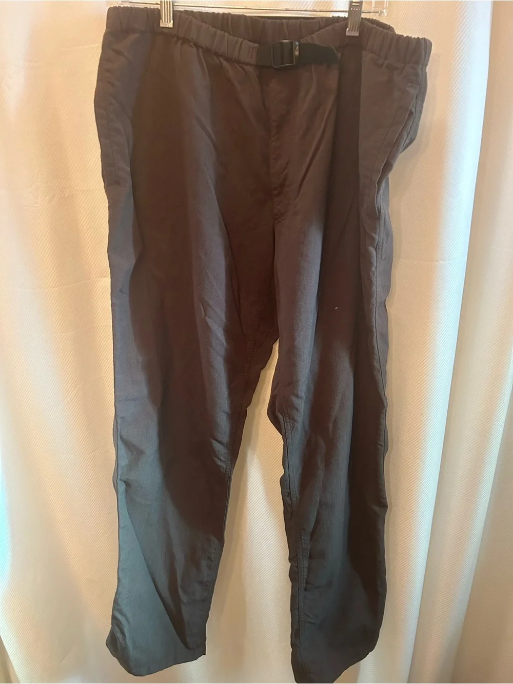 Men's Brown Elastic-Waist Casual Pants